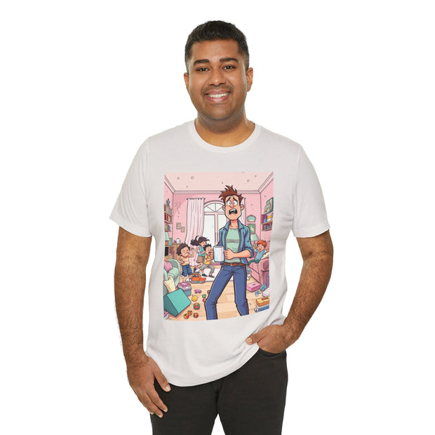 Funny Family Chaos Tee, Unisex Graphic Shirt, Parenting Humor T-Shirt, Ideal Gift for Dad, Quirky Casual Wear