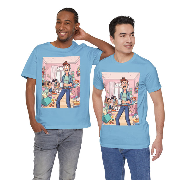 Funny Family Chaos Tee, Unisex Graphic Shirt, Parenting Humor T-Shirt, Ideal Gift for Dad, Quirky Casual Wear