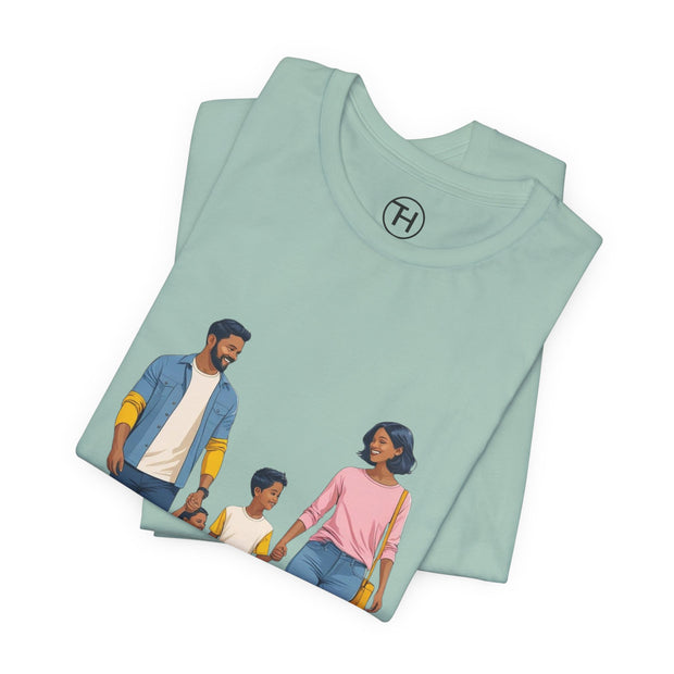 Family Walk Unisex Tee - Casual Summer Shirt for Parents