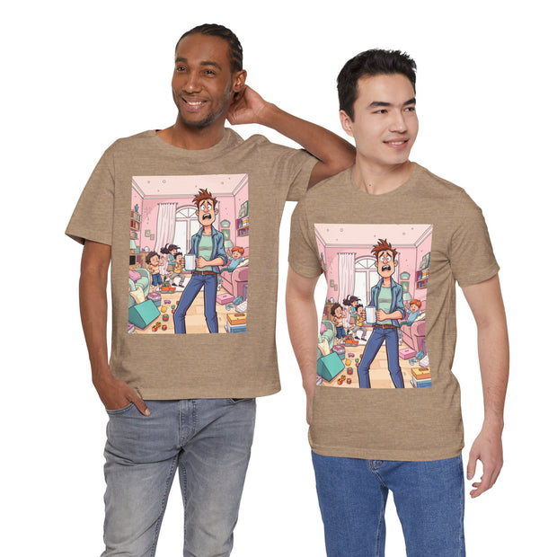 Funny Family Chaos Tee, Unisex Graphic Shirt, Parenting Humor T-Shirt, Ideal Gift for Dad, Quirky Casual Wear