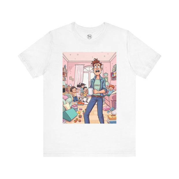 Funny Family Chaos Tee, Unisex Graphic Shirt, Parenting Humor T-Shirt, Ideal Gift for Dad, Quirky Casual Wear