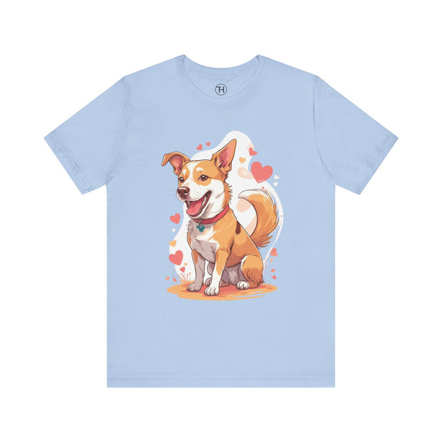 Cute Dog Love Unisex Tee