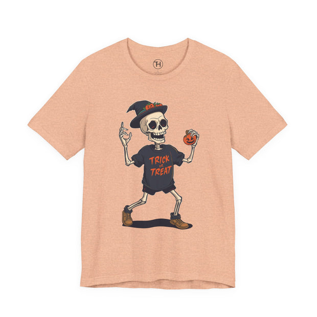 Halloween Skeleton Trick or Treat Tee