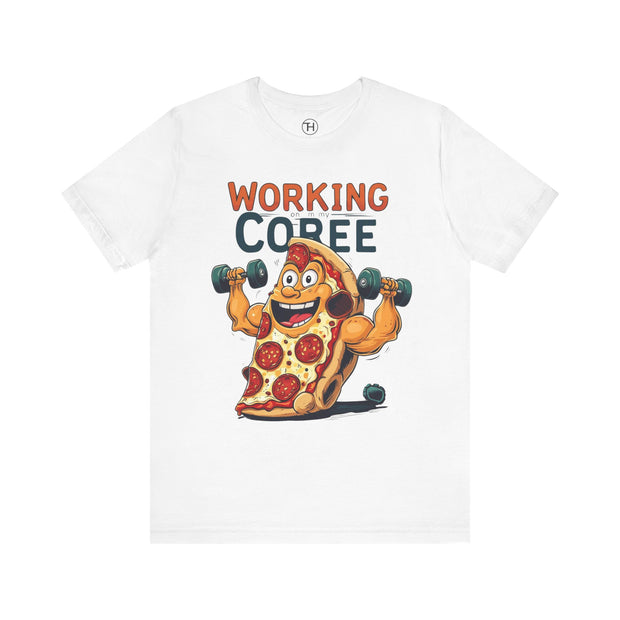 Pizza Workout Tee - Funny Slice Gym Shirt, Fitness Apparel, Pizza Lover Gift, Quirky Humor T-Shirt, Unisex Workout Wear