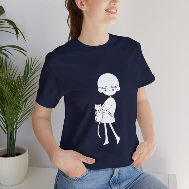 Cat Lover Unisex Jersey Tee - Cute Pet Graphic Shirt, Gift for Cat Owners, Cozy Casual Wear, Animal Lover Apparel, Birthday Gift