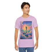 Surfing into the Sunset Tee, Surf Tee, Beach Vibes T-Shirt, Summer Apparel, Gift for Surfers, Adventure Wear