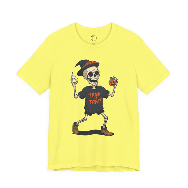 Halloween Skeleton Trick or Treat Tee