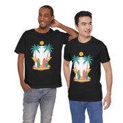 Tropical Surf Tee, Beach Vibes Shirt, Summer Fun Top, Surfing Apparel, Vacation T-Shirt