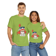 Playful Crab Graphic Tee, Relaxed Summer T-Shirt, Gift for Beach Lovers, Funny Casual Wear, Unique Gift Idea, Summer Vibes Shirt