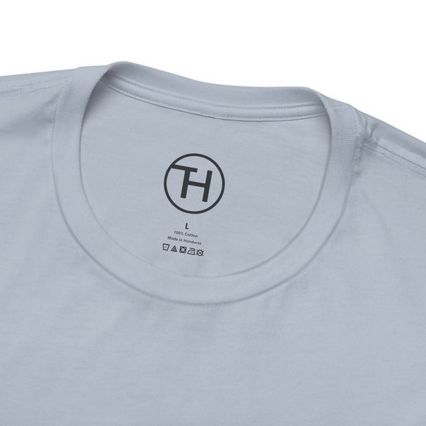 Kid & Puppy Love T-Shirt collar detail showing lightweight cotton fabric and brand logo.