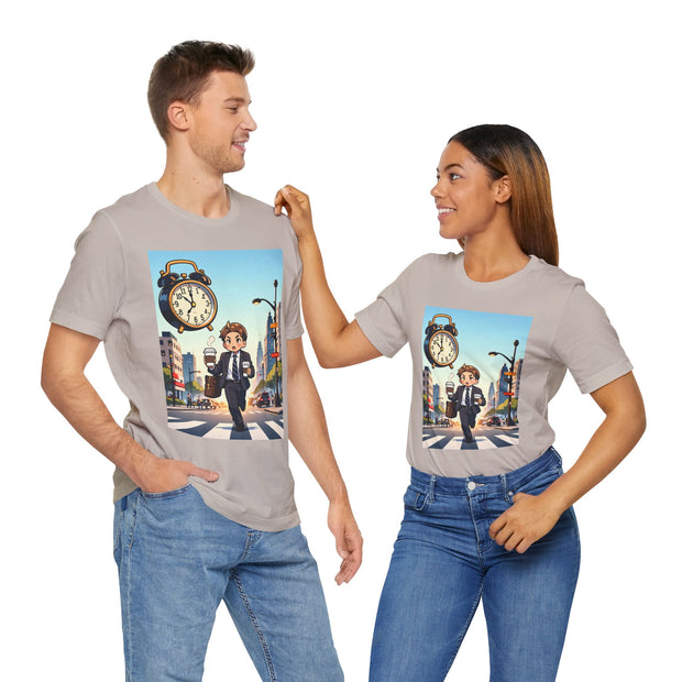 City Commute Unisex Tee, Stylish Graphic Tee, Casual Wear, Gift for Him/Her, Coffee Lover Shirt