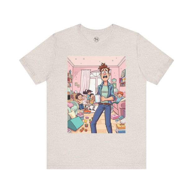 Funny Family Chaos Tee, Unisex Graphic Shirt, Parenting Humor T-Shirt, Ideal Gift for Dad, Quirky Casual Wear