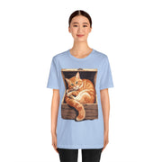 Whimsical Cat Graphic Tee for Cat Lovers
