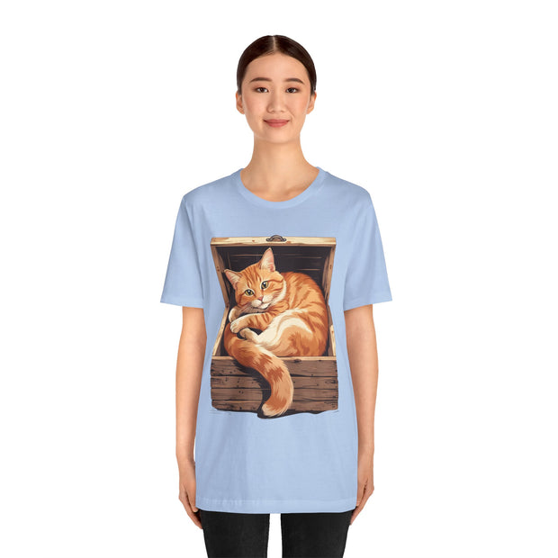 Whimsical Cat Graphic Tee for Cat Lovers