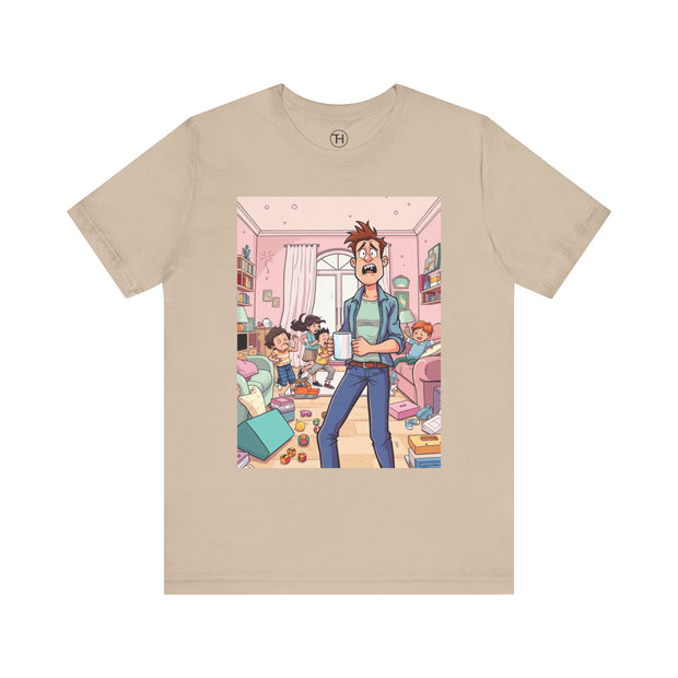 Funny Family Chaos Tee, Unisex Graphic Shirt, Parenting Humor T-Shirt, Ideal Gift for Dad, Quirky Casual Wear