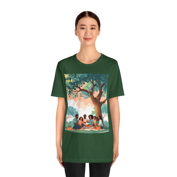 Family Gathering Tee, Community Love T-Shirt, Nature Vibes Shirt, Summer Picnic Apparel, Casual Wear for Family Celebrations