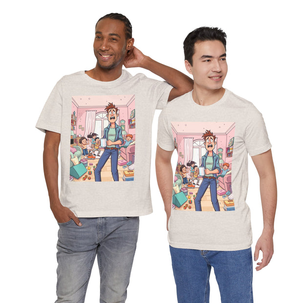 Funny Family Chaos Tee, Unisex Graphic Shirt, Parenting Humor T-Shirt, Ideal Gift for Dad, Quirky Casual Wear
