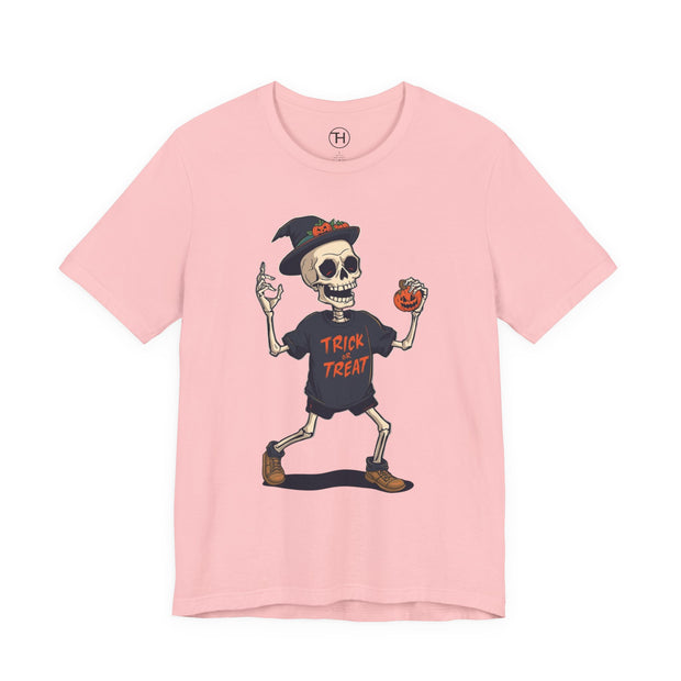 Halloween Skeleton Trick or Treat Tee