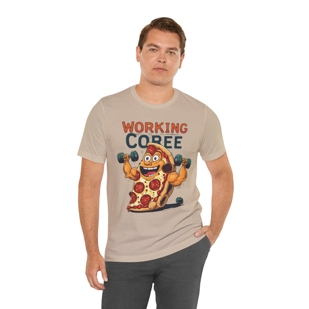 Pizza Workout Tee - Funny Slice Gym Shirt, Fitness Apparel, Pizza Lover Gift, Quirky Humor T-Shirt, Unisex Workout Wear