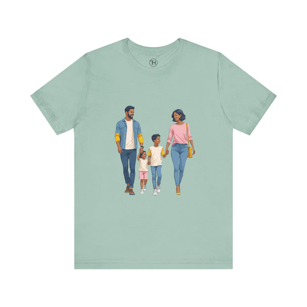 Family Walk Unisex Tee - Casual Summer Shirt for Parents
