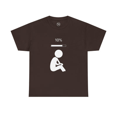 Battery Level Unisex Tee, Gift for Friends, Tech Humor Shirt, Relaxation Gift - Hover View