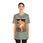 Whimsical Cat Graphic Tee for Cat Lovers