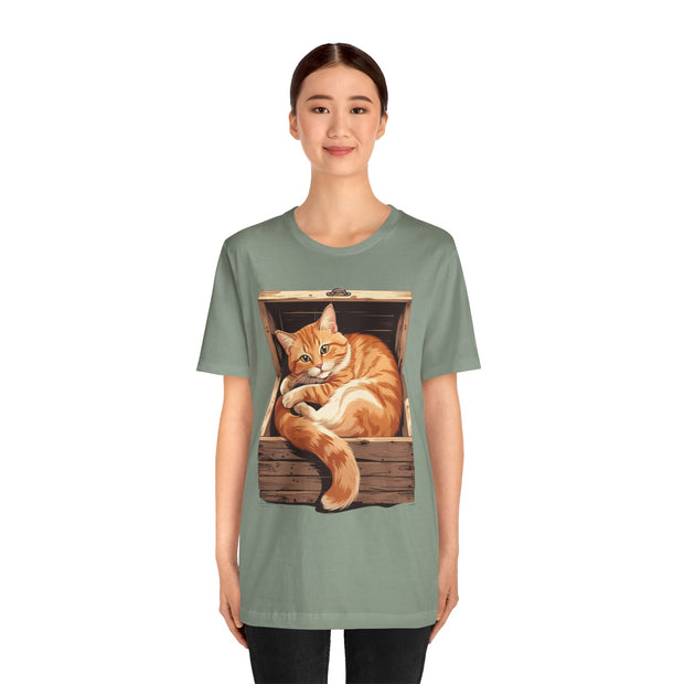 Whimsical Cat Graphic Tee for Cat Lovers