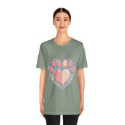 Animal Lover Heart Paw Print Tee