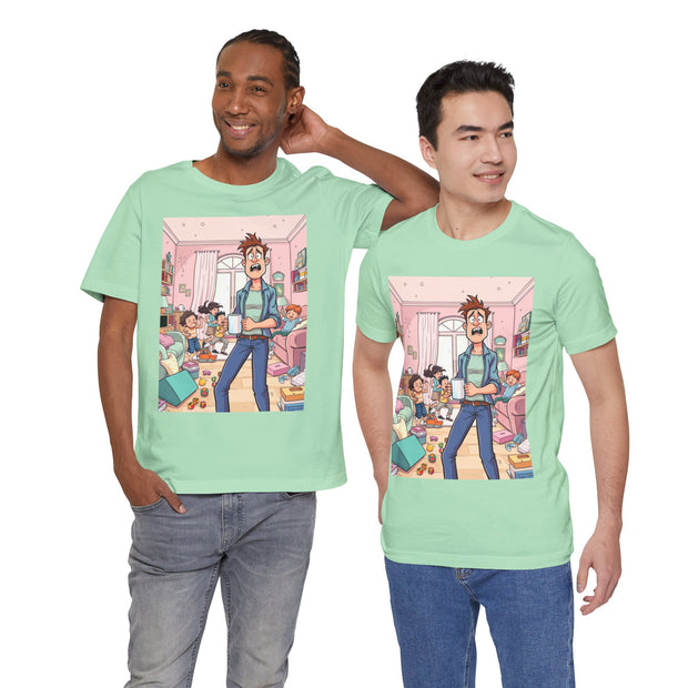 Funny Family Chaos Tee, Unisex Graphic Shirt, Parenting Humor T-Shirt, Ideal Gift for Dad, Quirky Casual Wear