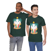 Tropical Surf Tee, Beach Vibes Shirt, Summer Fun Top, Surfing Apparel, Vacation T-Shirt