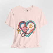 Pet Lover Tee - Heart Leash Unisex Jersey