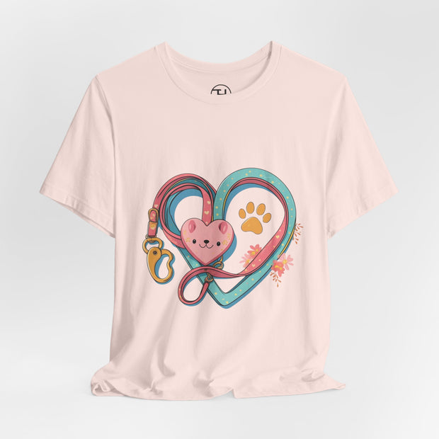 Pet Lover Tee - Heart Leash Unisex Jersey
