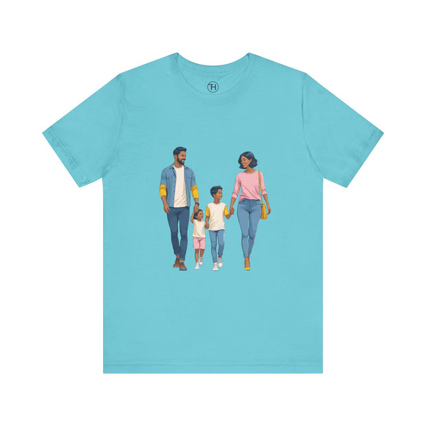 Family Walk Unisex Tee - Casual Summer Shirt for Parents