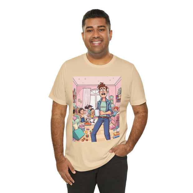Funny Family Chaos Tee, Unisex Graphic Shirt, Parenting Humor T-Shirt, Ideal Gift for Dad, Quirky Casual Wear