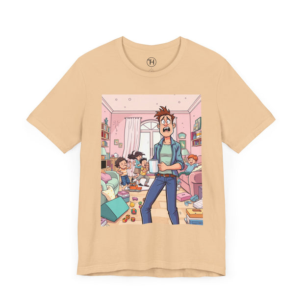 Funny Family Chaos Tee, Unisex Graphic Shirt, Parenting Humor T-Shirt, Ideal Gift for Dad, Quirky Casual Wear