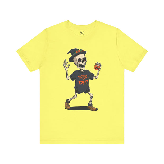 Halloween Skeleton Trick or Treat Tee