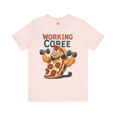 Pizza Workout Tee - Funny Slice Gym Shirt, Fitness Apparel, Pizza Lover Gift, Quirky Humor T-Shirt, Unisex Workout Wear - Hover View