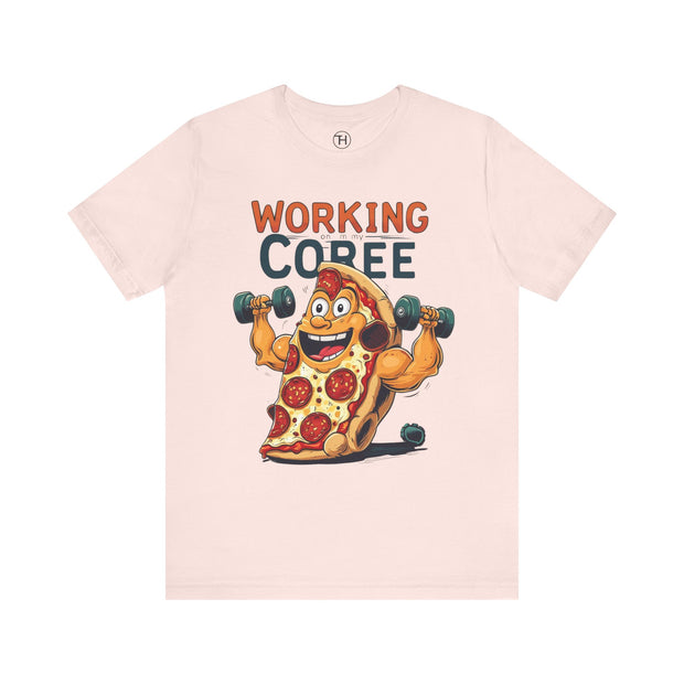 Pizza Workout Tee - Funny Slice Gym Shirt, Fitness Apparel, Pizza Lover Gift, Quirky Humor T-Shirt, Unisex Workout Wear