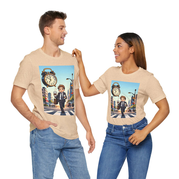City Commute Unisex Tee, Stylish Graphic Tee, Casual Wear, Gift for Him/Her, Coffee Lover Shirt