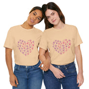 Heart Paw Print Unisex Tee | Dog Lover Gift, Animal Print Shirt, Cute Pet Apparel, Birthday Gift for Pet Owners, Valentine's Day Tee