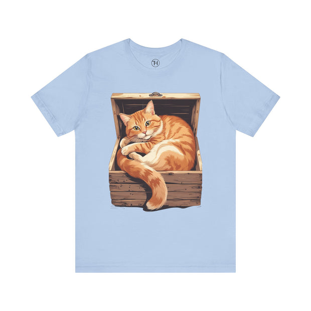 Whimsical Cat Graphic Tee for Cat Lovers