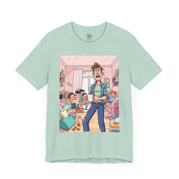 Funny Family Chaos Tee, Unisex Graphic Shirt, Parenting Humor T-Shirt, Ideal Gift for Dad, Quirky Casual Wear