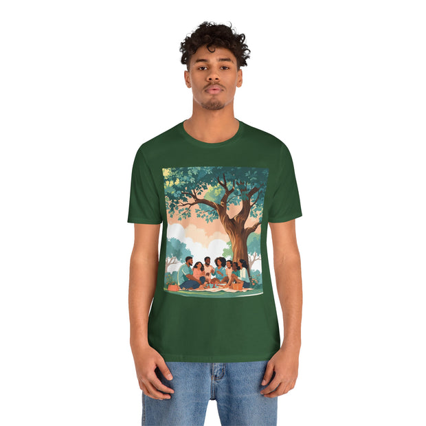 Family Gathering Tee, Community Love T-Shirt, Nature Vibes Shirt, Summer Picnic Apparel, Casual Wear for Family Celebrations