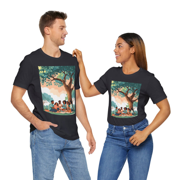 Family Gathering Tee, Community Love T-Shirt, Nature Vibes Shirt, Summer Picnic Apparel, Casual Wear for Family Celebrations