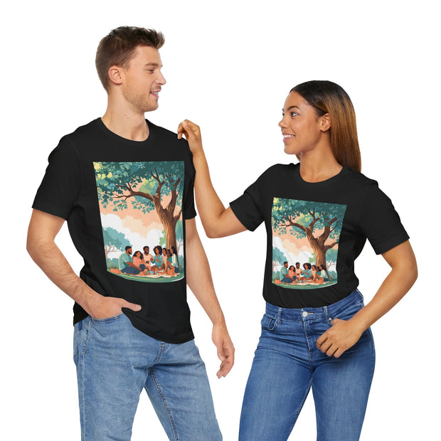Family Gathering Tee, Community Love T-Shirt, Nature Vibes Shirt, Summer Picnic Apparel, Casual Wear for Family Celebrations