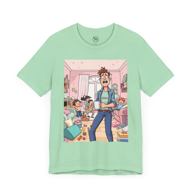 Funny Family Chaos Tee, Unisex Graphic Shirt, Parenting Humor T-Shirt, Ideal Gift for Dad, Quirky Casual Wear