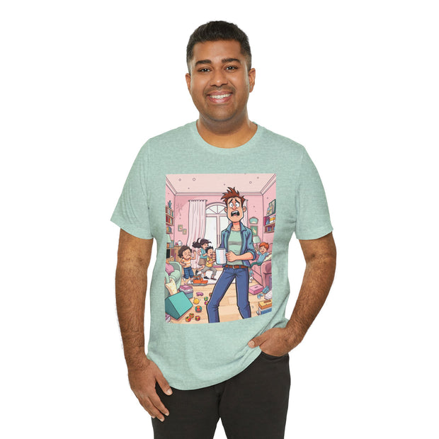 Funny Family Chaos Tee, Unisex Graphic Shirt, Parenting Humor T-Shirt, Ideal Gift for Dad, Quirky Casual Wear