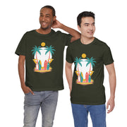 Tropical Surf Tee, Beach Vibes Shirt, Summer Fun Top, Surfing Apparel, Vacation T-Shirt