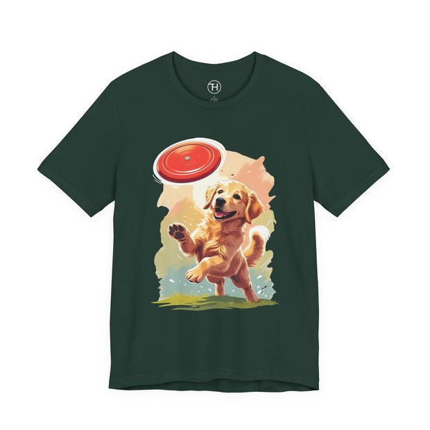 Golden Retriever Frisbee Tee