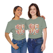 Love Paw Print Short Sleeve Tee for Pet Lovers